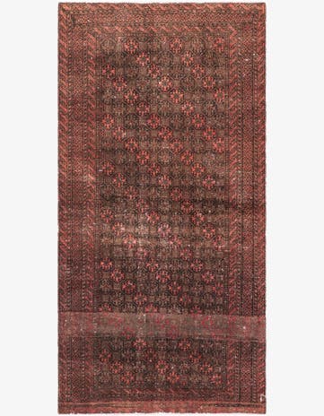 3' 3 x 6' 3 Hand Knotted Ultra Vintage Persian Wool Runner Rug