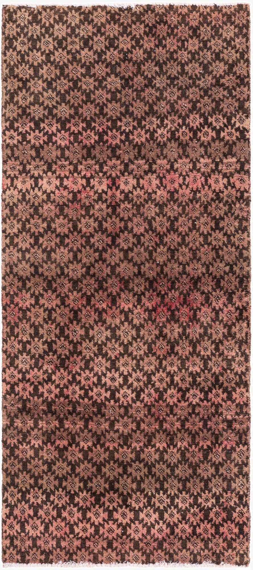 2' 7 x 5' 9  Hand Knotted Ultra Vintage Persian Wool Runner Rug