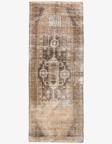 3' x 7' 6 Hand Knotted Ultra Vintage Persian Wool Runner Rug