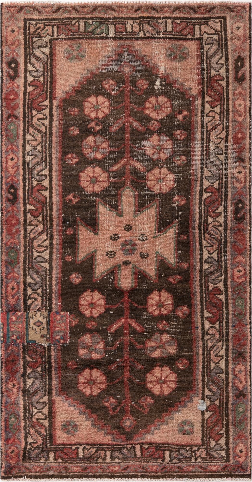 3' 4 x 6' 5  Hand Knotted Ultra Vintage Persian Wool Runner Rug