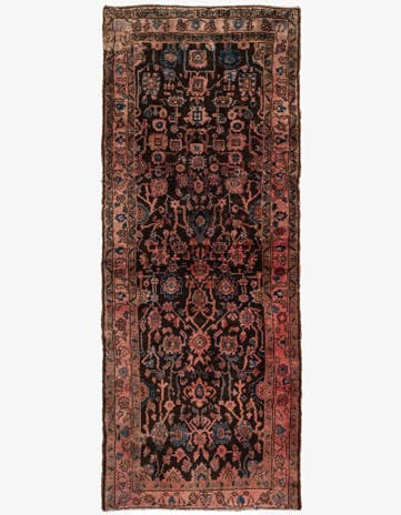 3' 10 x 9' 4 Hand Knotted Ultra Vintage Persian Wool Runner Rug