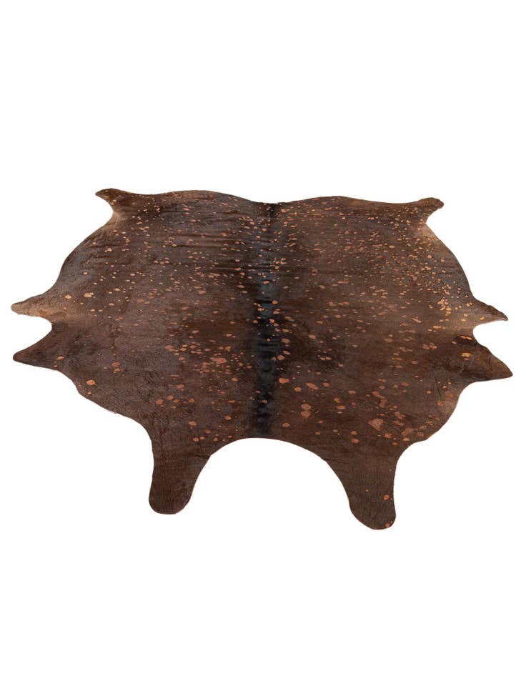 Detail image of 7' 1 x 7' 9 Cowhide Leather Square Rug