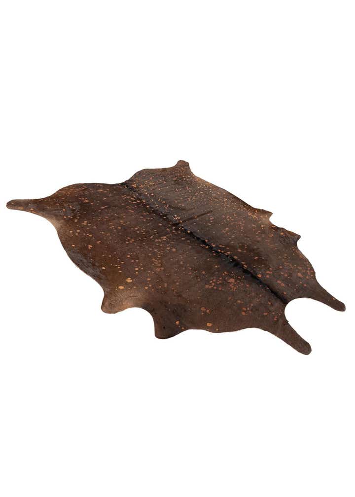 7' 1 x 7' 9 Cowhide Leather Square Rug