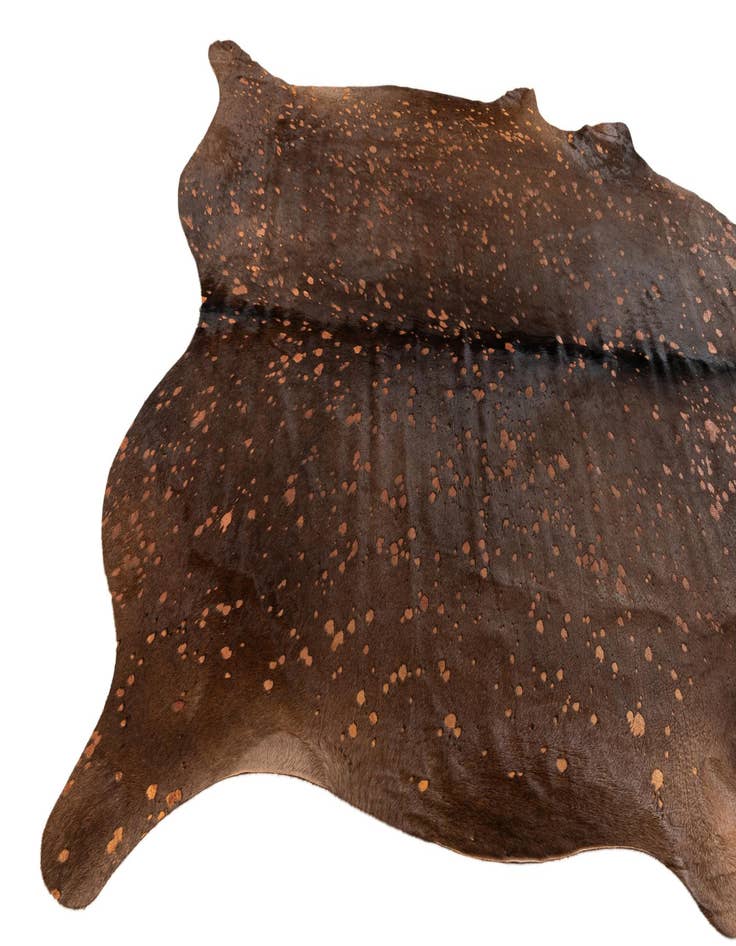 Detail image of 7' 1 x 7' 9 Cowhide Leather Square Rug