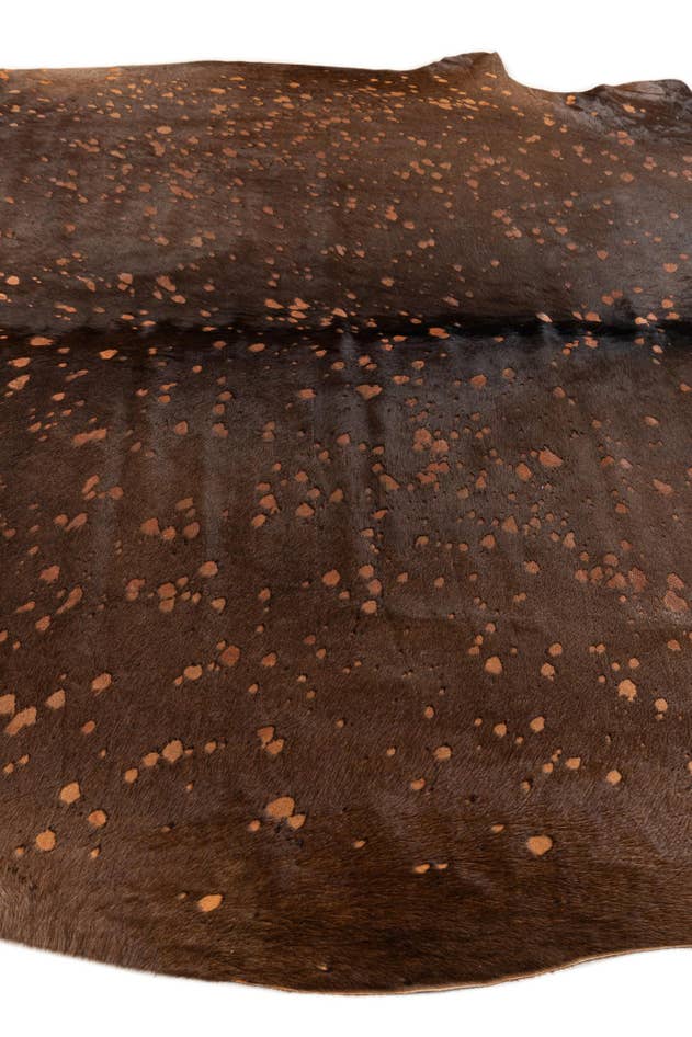 Detail image of 7' 1 x 7' 9 Cowhide Leather Square Rug