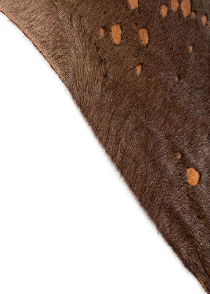 7' 1 x 7' 9 Cowhide Leather Square Rug