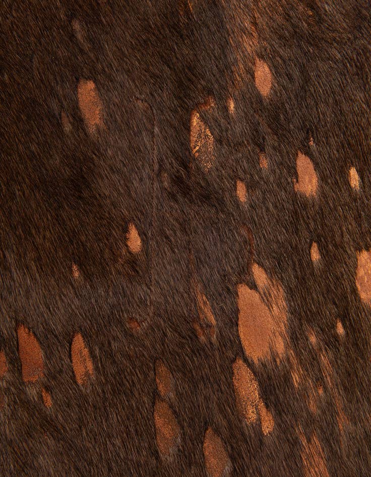 Detail image of 7' 1 x 7' 9 Cowhide Leather Square Rug