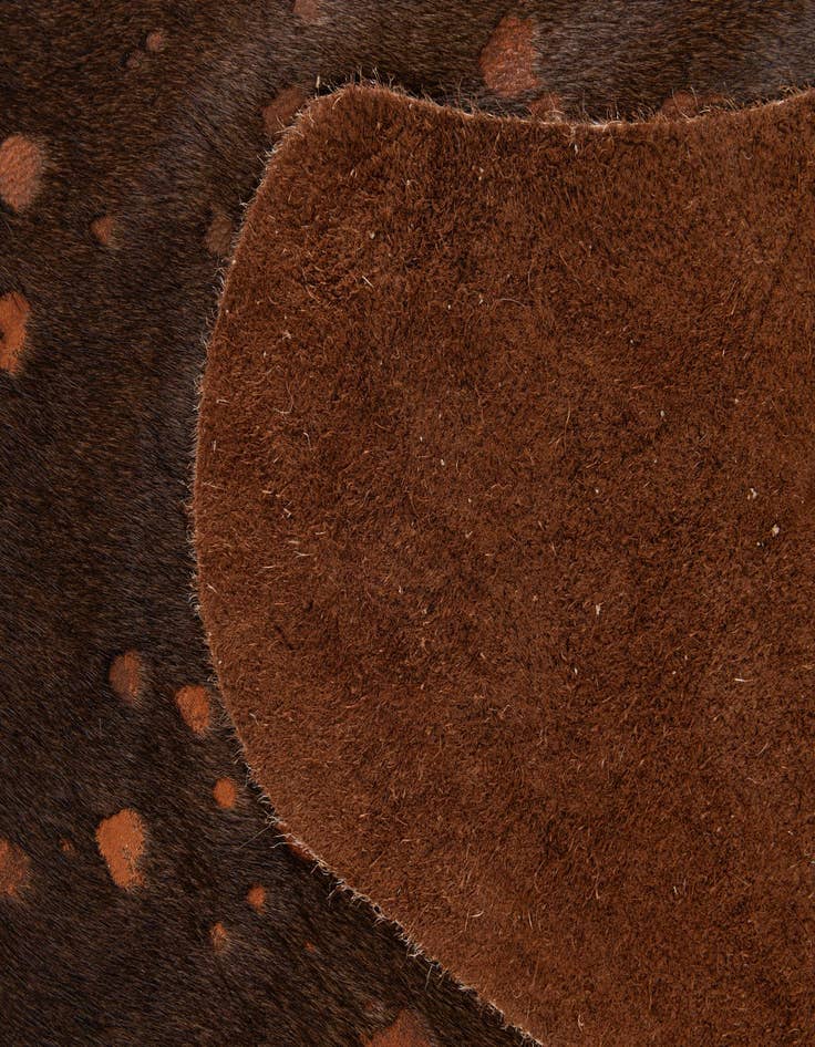 Detail image of 7' 1 x 7' 9 Cowhide Leather Square Rug