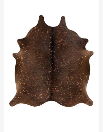 7' 1 x 7' 9 Cowhide Leather Square Rug