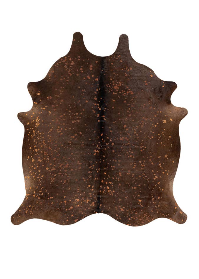 Detail image of 7' 1 x 7' 9 Cowhide Leather Square Rug