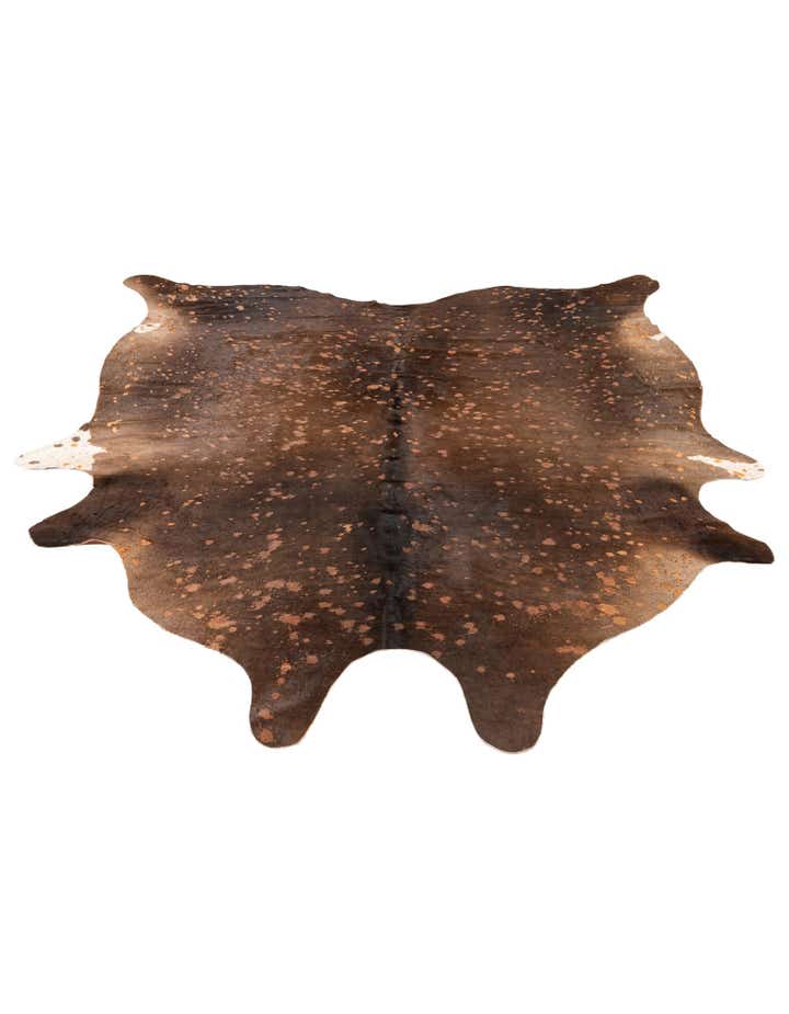 6' 7 x 6' 11 Cowhide Leather Square Rug