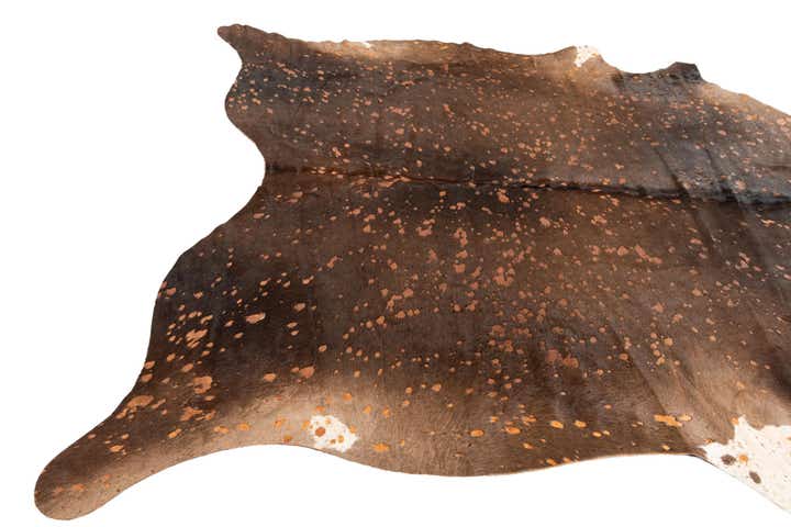 6' 7 x 6' 11 Cowhide Leather Square Rug