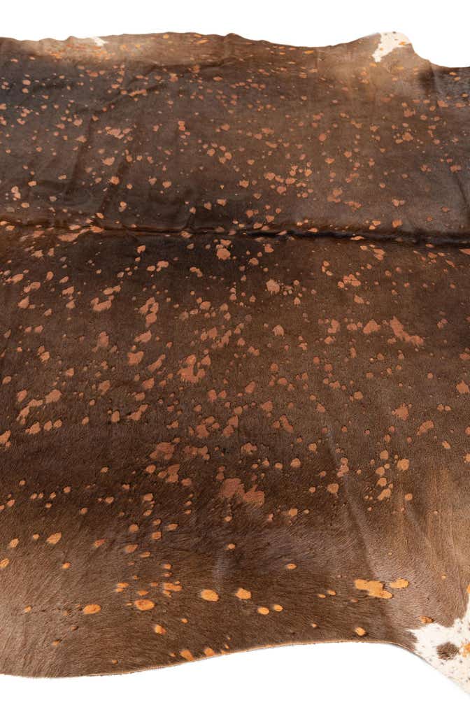 6' 7 x 6' 11 Cowhide Leather Square Rug