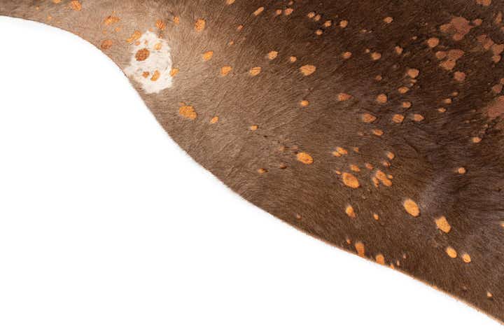 6' 7 x 6' 11 Cowhide Leather Square Rug