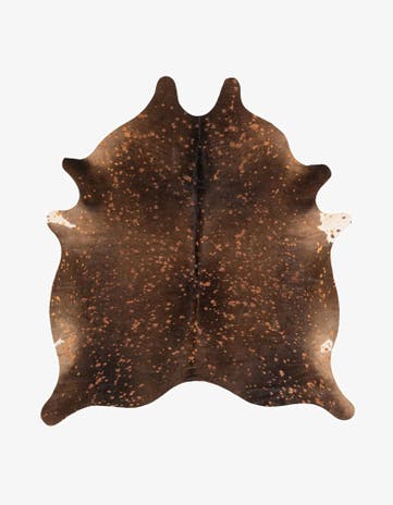 6' 7 x 6' 11 Cowhide Leather Square Rug