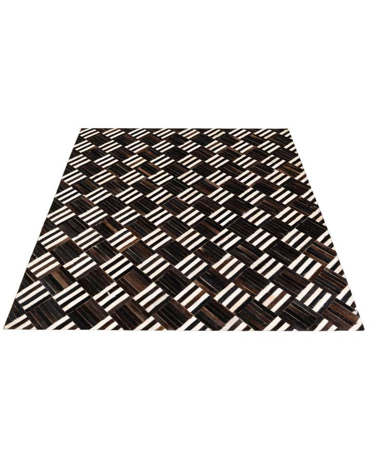 5' 11 x 6' 7 Cowhide Stocks Square Rug