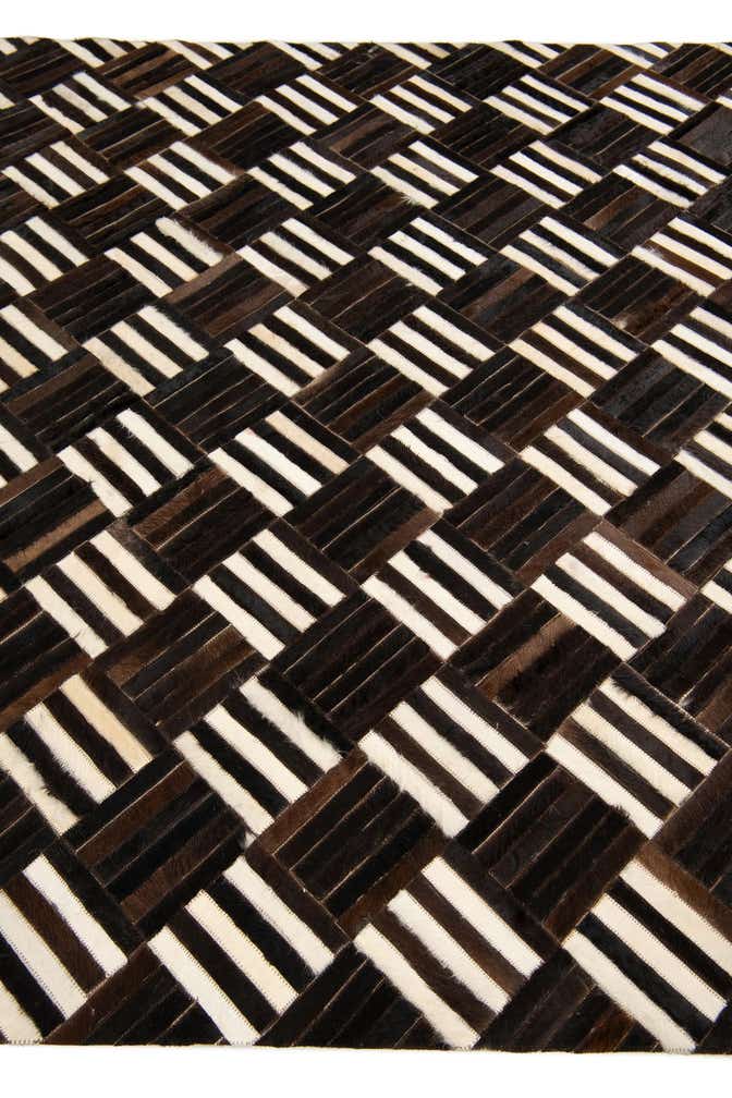5' 11 x 6' 7 Cowhide Stocks Square Rug