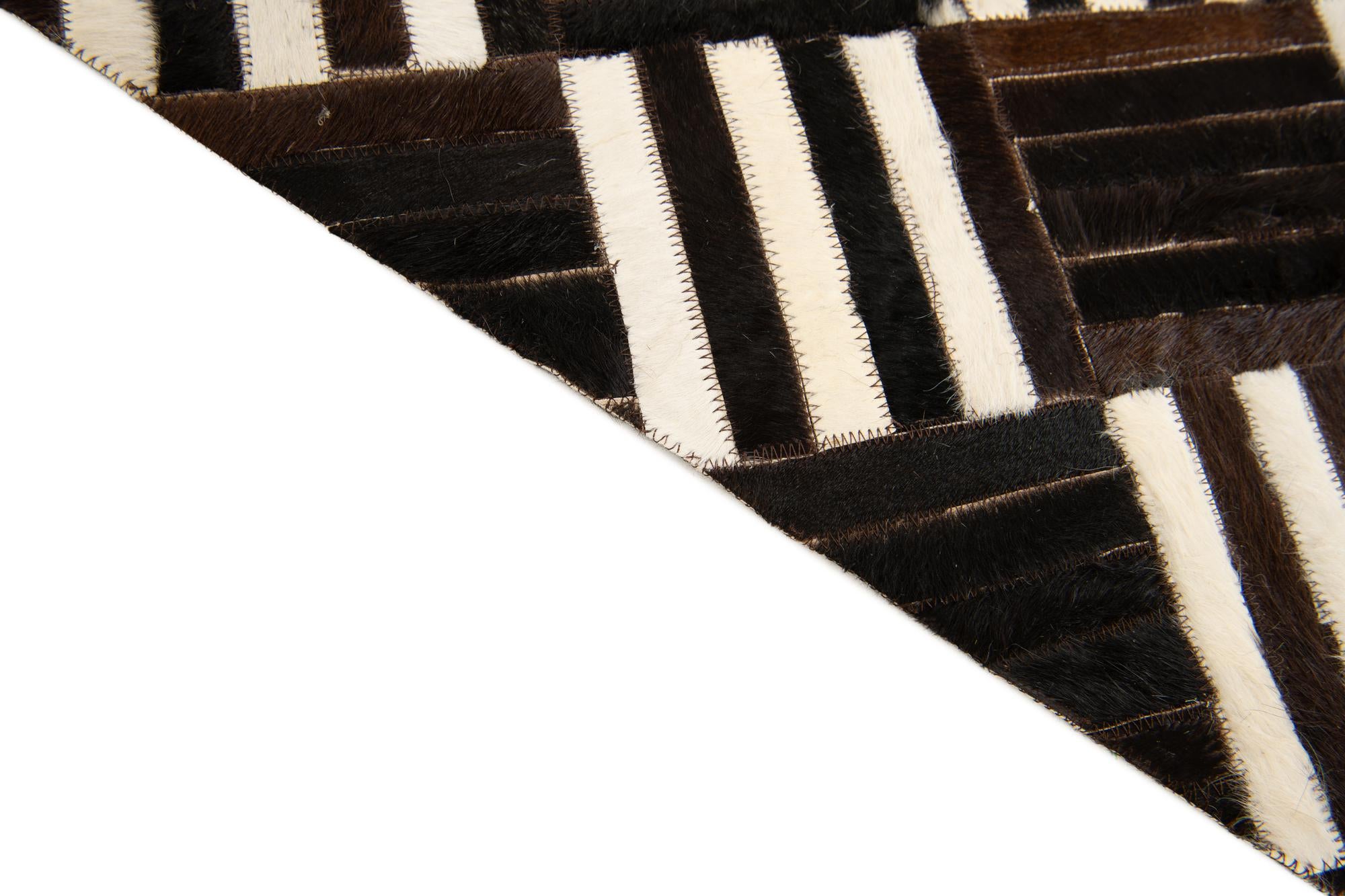 5' 11 x 6' 7 Cowhide Stocks Square Rug