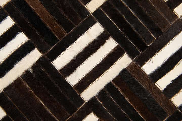 5' 11 x 6' 7 Cowhide Stocks Square Rug