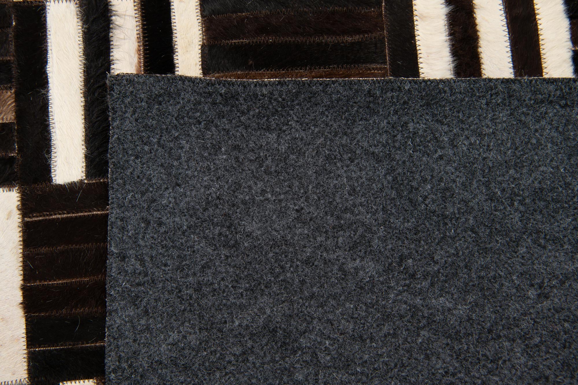 5' 11 x 6' 7 Cowhide Stocks Square Rug