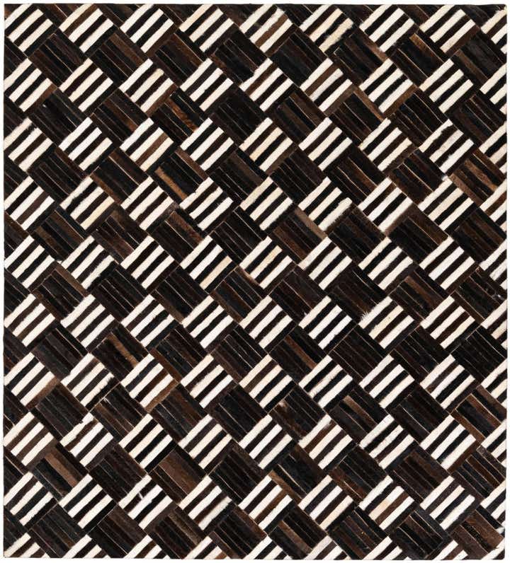 5' 11 x 6' 7 Cowhide Stocks Square Rug