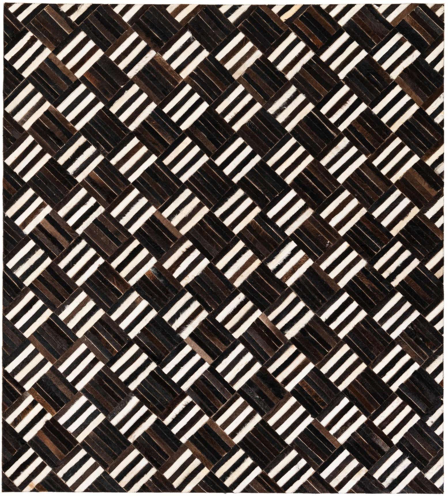 6' x 6' 7 Cowhide Stocks Square Rug