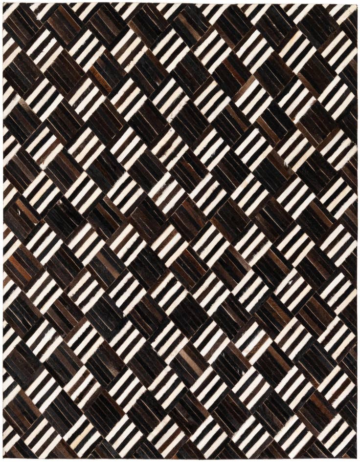 Detail image of 6' x 6' 7 Cowhide Stocks Square Rug