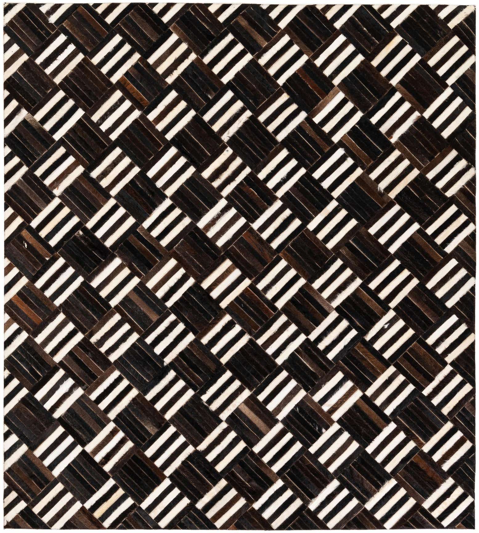 6' x 6' 7 Cowhide Stocks Square Rug