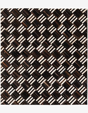 6' x 6' 7 Cowhide Stocks Square Rug