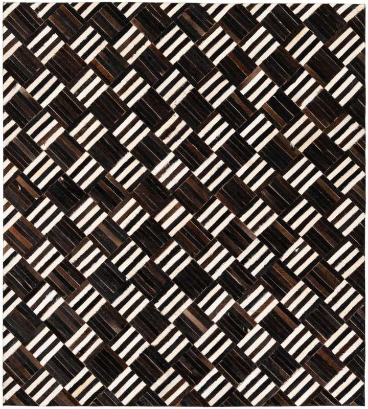 6' x 6' 7 Cowhide Stocks Square Rug