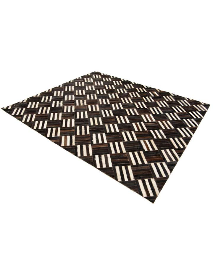 5' 11 x 6' 8 Cowhide Stocks Square Rug