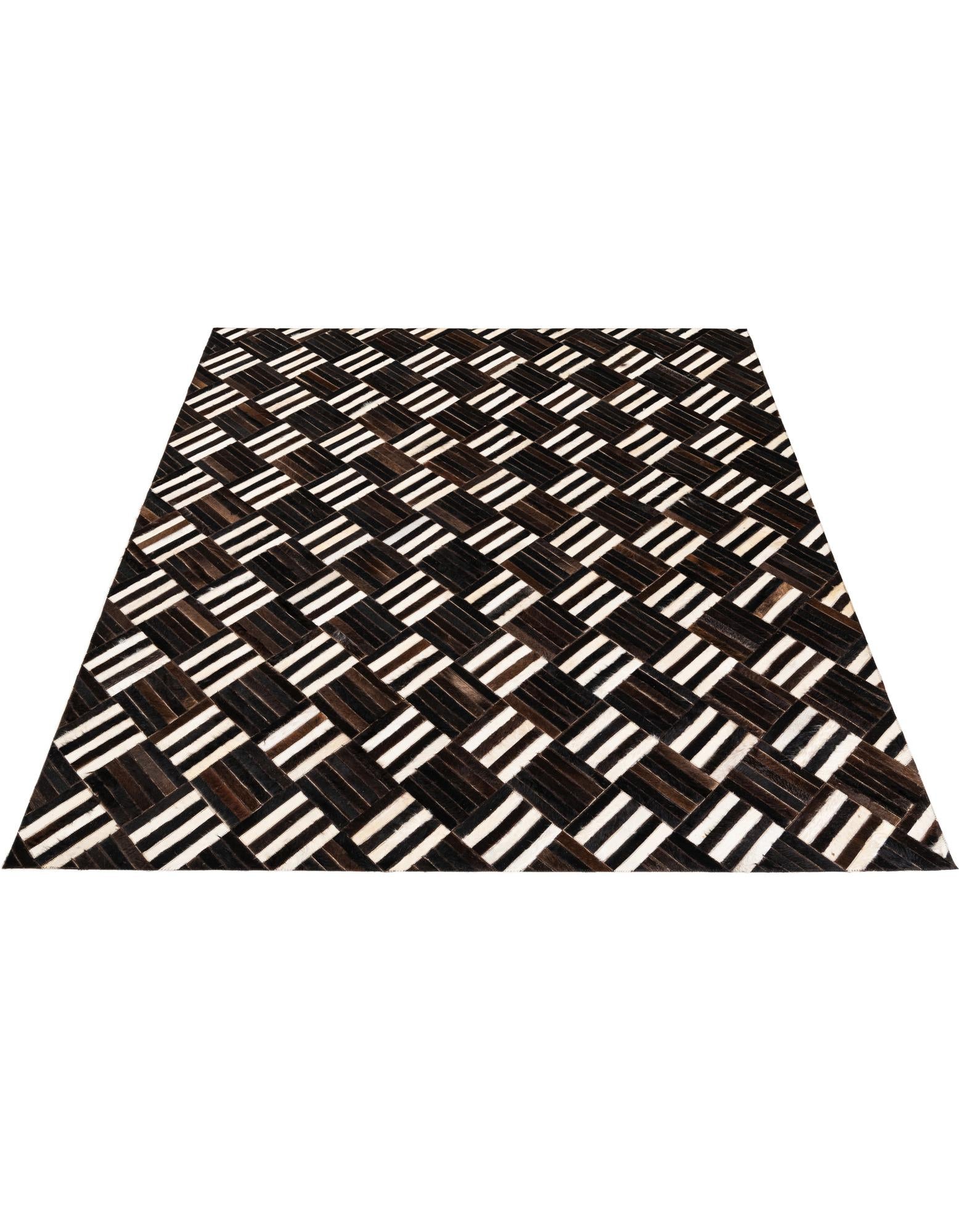 5' 11 x 6' 8 Cowhide Stocks Square Rug