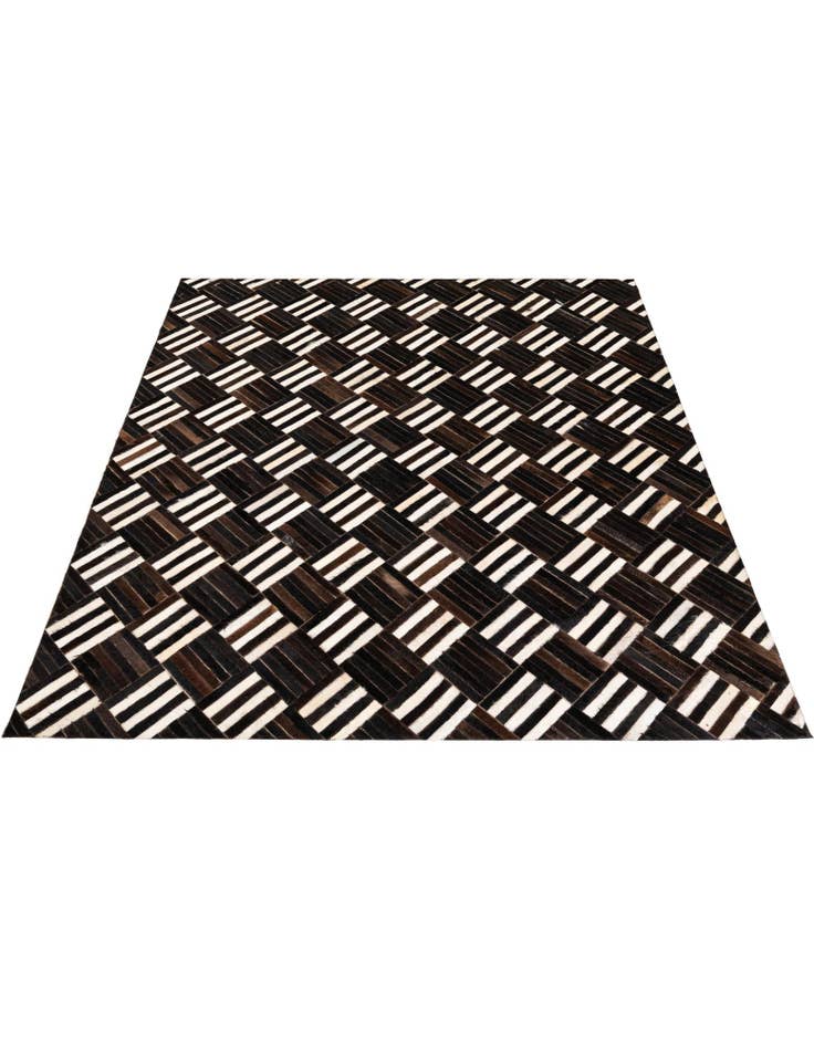 Detail image of 5' 11 x 6' 8 Cowhide Stocks Square Rug