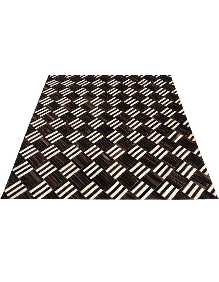 5' 11 x 6' 8 Cowhide Stocks Square Rug