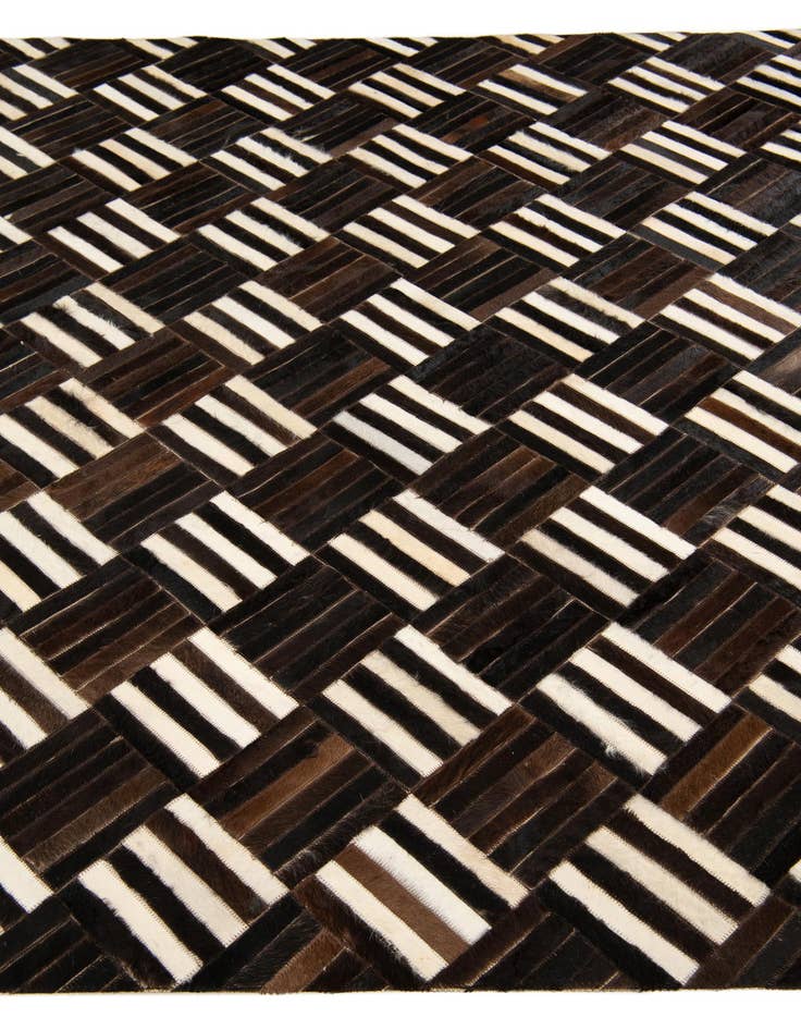 Detail image of 5' 11 x 6' 8 Cowhide Stocks Square Rug