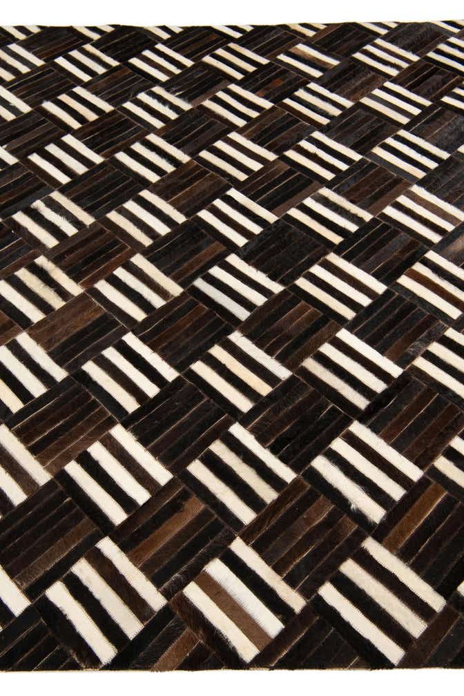 5' 11 x 6' 8 Cowhide Stocks Square Rug