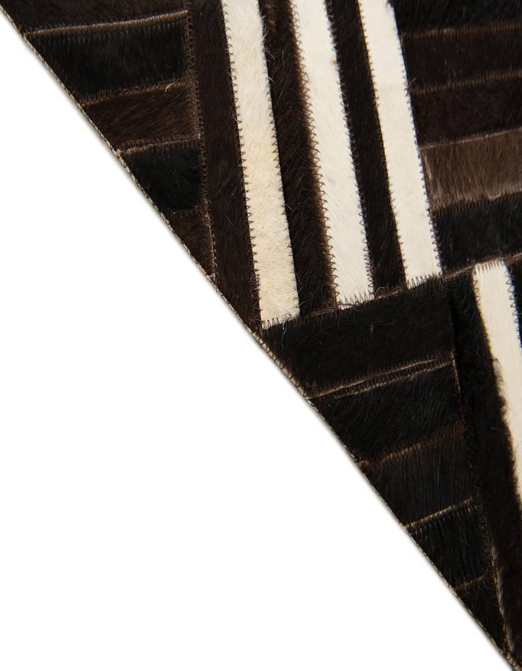 Detail image of 5' 11 x 6' 8 Cowhide Stocks Square Rug