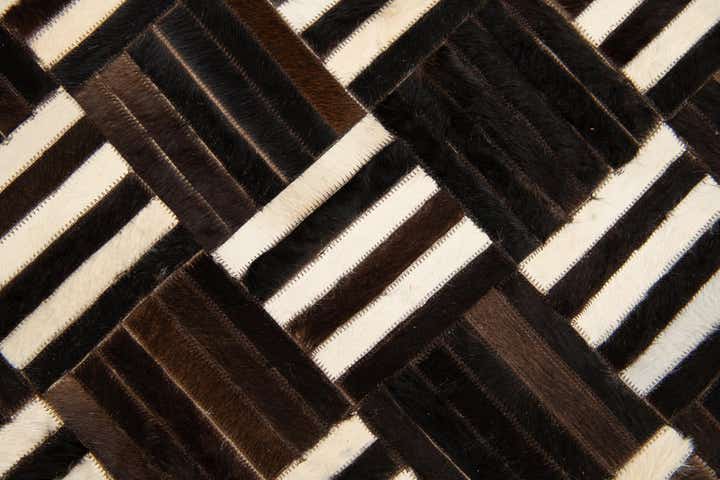 5' 11 x 6' 8 Cowhide Stocks Square Rug
