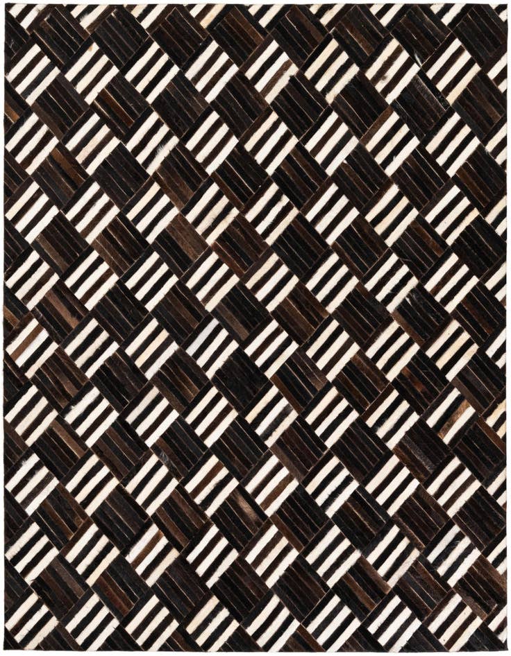 Detail image of 5' 11 x 6' 8 Cowhide Stocks Square Rug