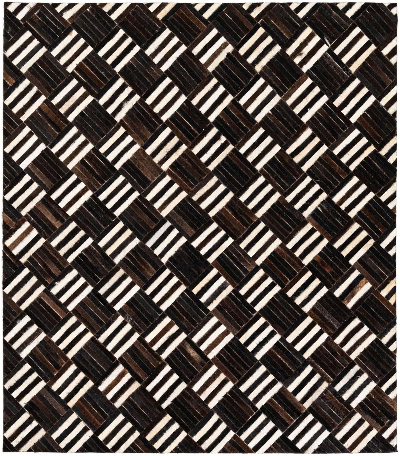5' 11 x 6' 8 Cowhide Stocks Square Rug