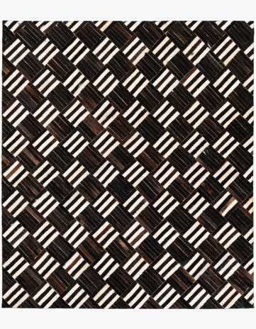5' 11 x 6' 8 Cowhide Stocks Square Rug