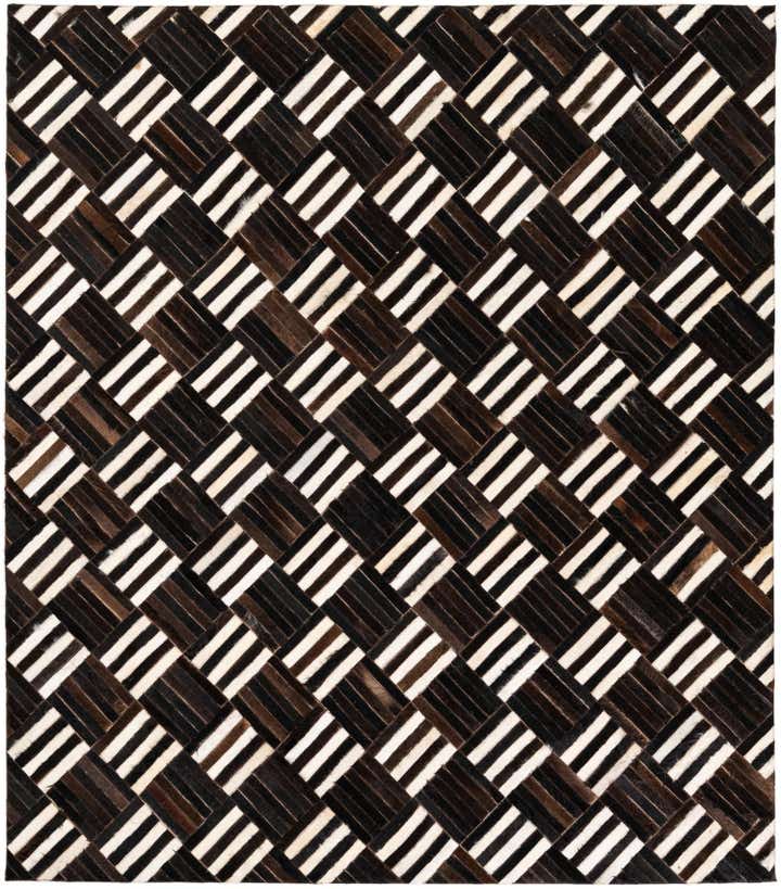 5' 11 x 6' 8 Cowhide Stocks Square Rug