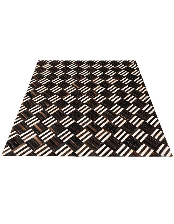 Detail image of 5' 10 x 6' 6 Cowhide Stocks Square Rug