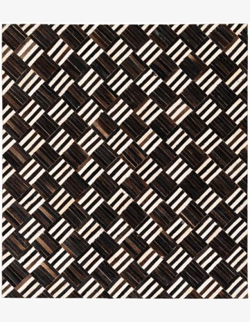 5' 10 x 6' 6 Cowhide Stocks Square Rug