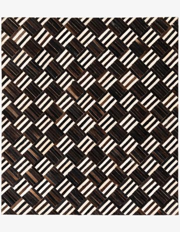 5' 10 x 6' 6 Cowhide Stocks Square Rug