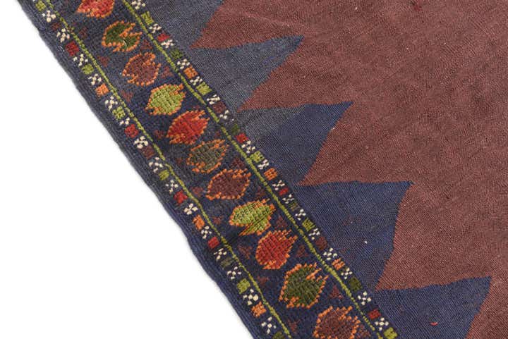 4' x 4' 2 Hand Woven Kilim Afghan Wool Square Rug