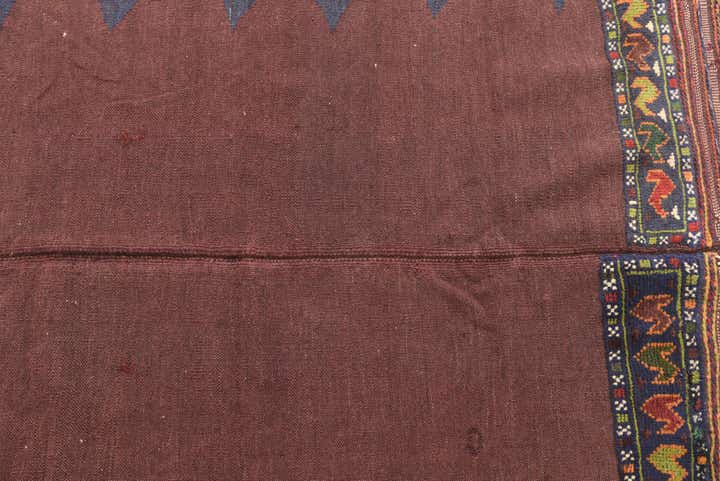 4' x 4' 2 Hand Woven Kilim Afghan Wool Square Rug