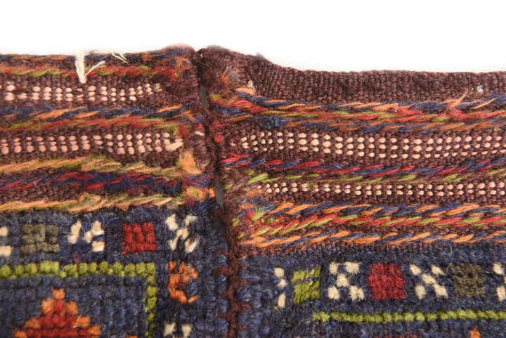 4' x 4' 2 Hand Woven Kilim Afghan Wool Square Rug