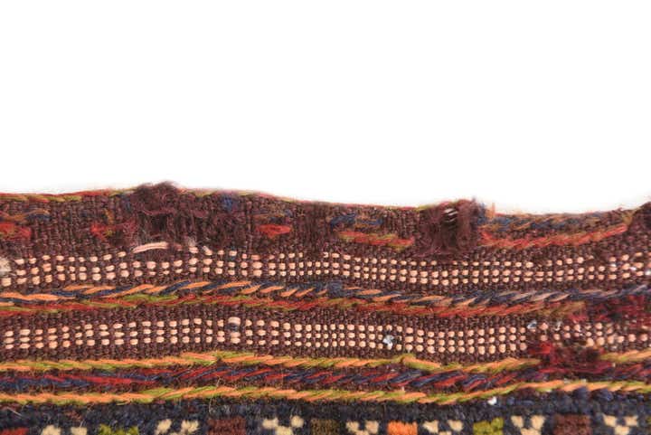 4' x 4' 2 Hand Woven Kilim Afghan Wool Square Rug
