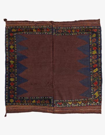 4' x 4' 2 Hand Woven Kilim Afghan Wool Square Rug